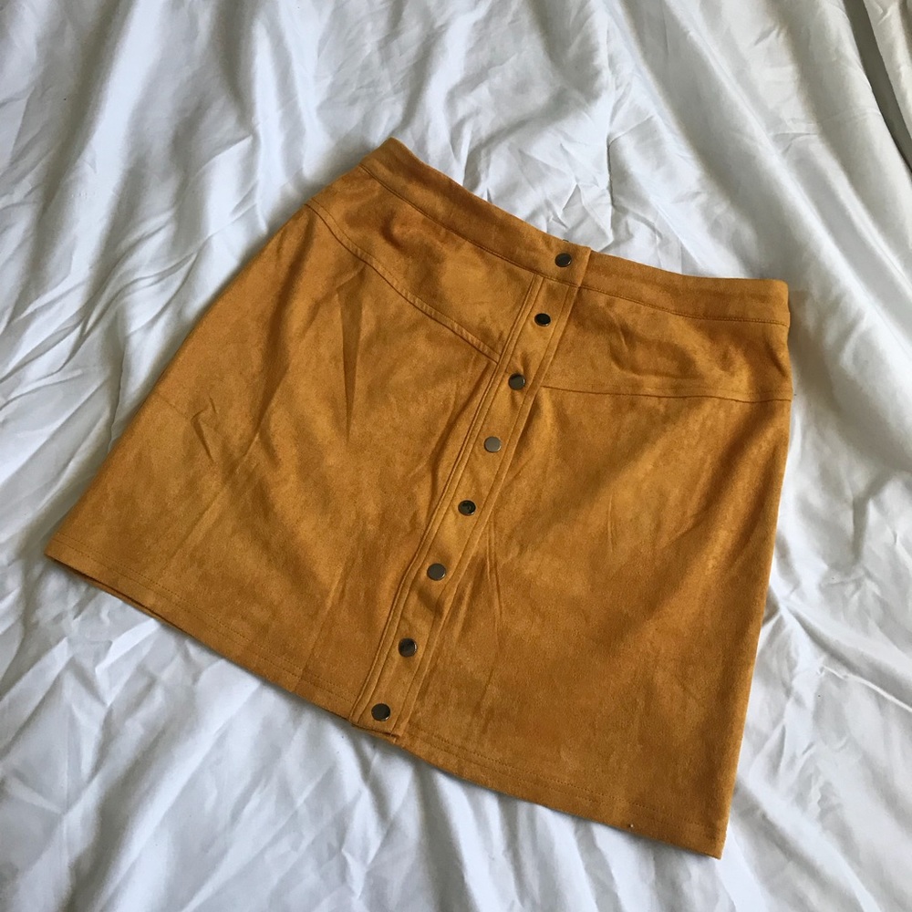 Button up mini skirt